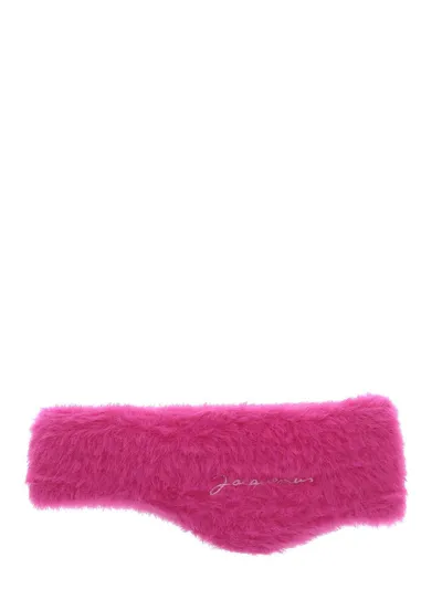 Jacquemus Le Bandeau Neve Logo Headband In Pink