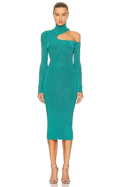 Tom Ford Rib Midi Dress In Capri