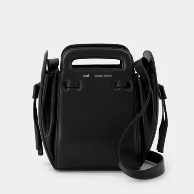 Ami Alexandre Mattiussi Accordion Bucket Bag In Black