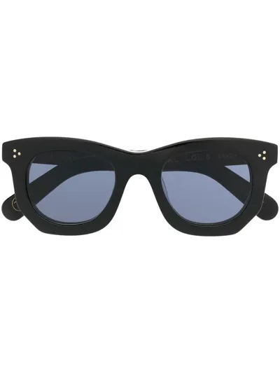 Lesca Tinted Thick-frame Sunglasses