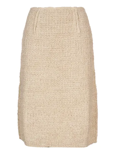 Maison Margiela Knit Skirt In Beige