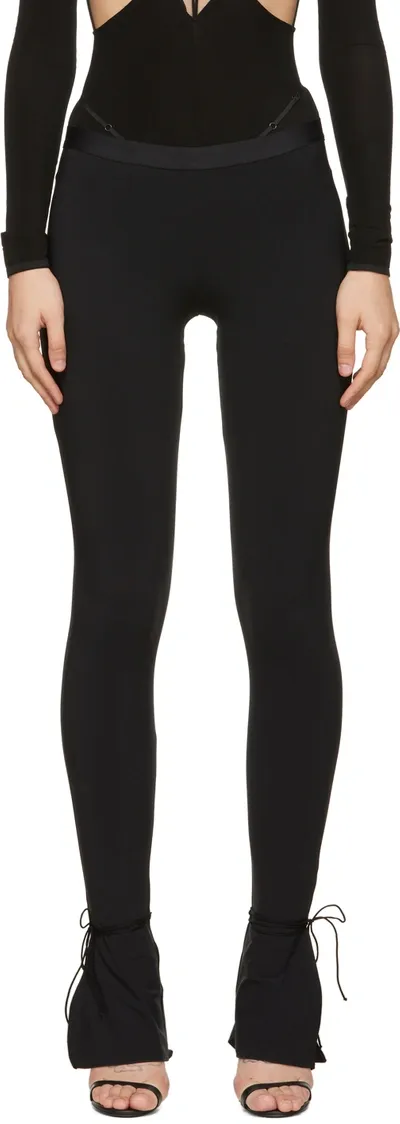 Nensi Dojaka Flared Ankle-tie Leggings In Black