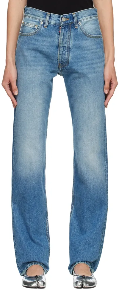 Maison Margiela Blue Faded Jeans In 966 L's Wash