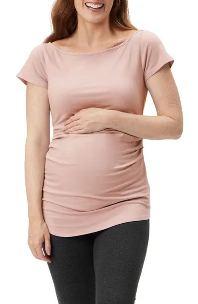 Stowaway Collection Ballet Maternity Tunic In Dusty Pink