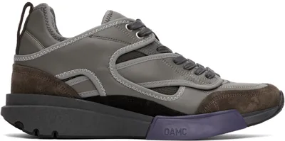 Oamc Gray Aurora Runner Sneakers In 536 Lilac