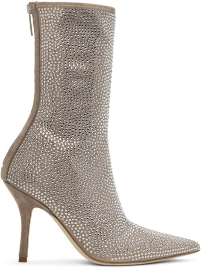 Paris Texas Taupe Holly Mama Boots In Smoky Quartz