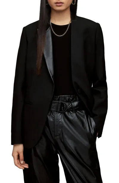 Allsaints Leigh Lea Blazer In Black