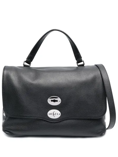 Zanellato Leather Tote Bag In Schwarz