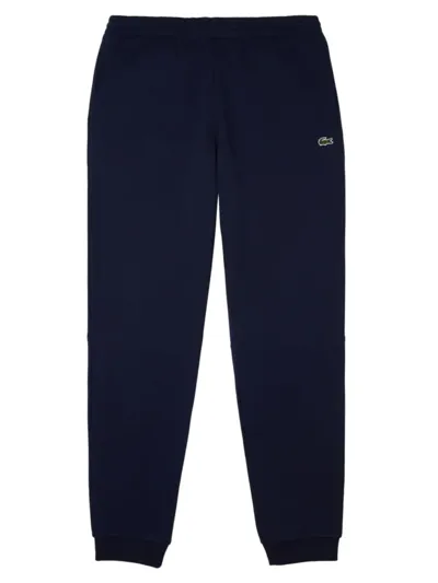 Lacoste Small Logo Cuffed Sweatpants In Navy