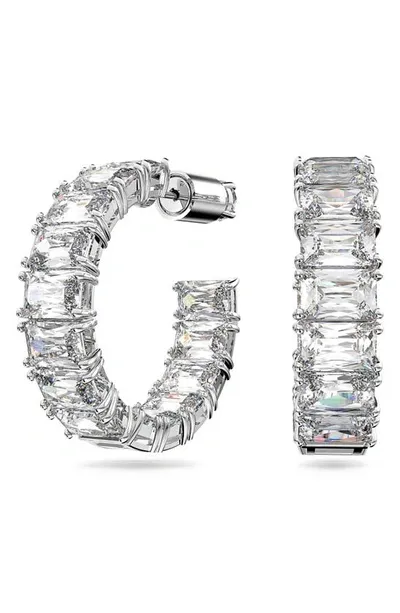 Swarovski Millenia Hoop Earrings In Silver