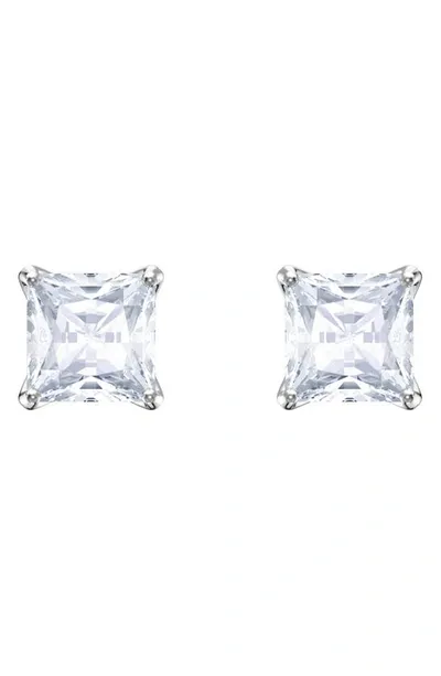 Swarovski Attract Princess Stud Earrings In Silver