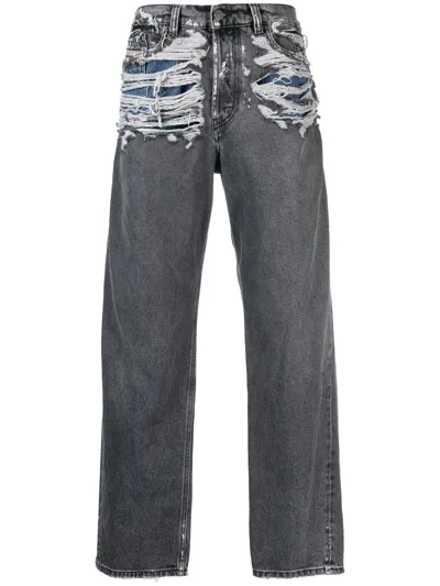 Diesel 2010 007j4 Straight-leg Jeans In Grau