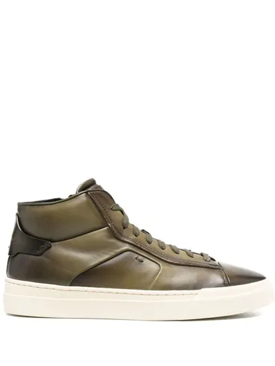 Santoni Hi-top Sneakers In Grün