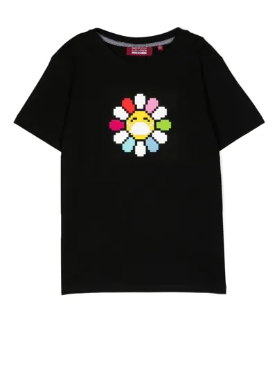 Mostly Heard Rarely Seen 8-bit Mini Mask Up Flower T-shirt In Schwarz