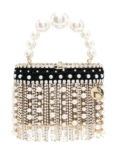 Rosantica Holli Megave Embellished Top Handle Bag In Black