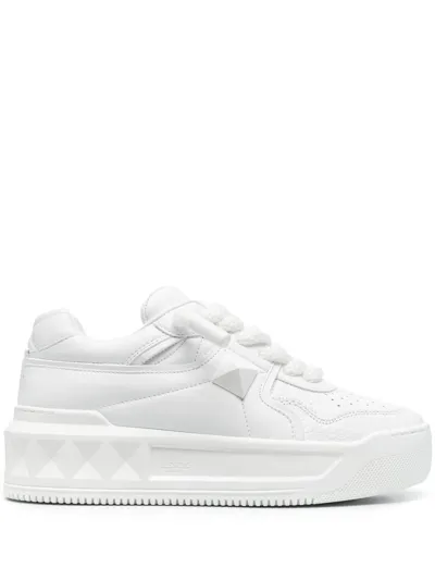 Valentino Garavani One Stud Low-top Sneakers In White