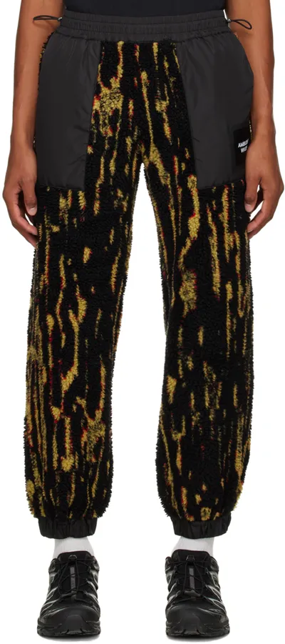 Ambush Black Jacquard Lounge Pants In Yellow