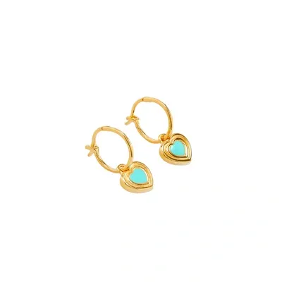 Missoma Heart Charm Hoop Earrings