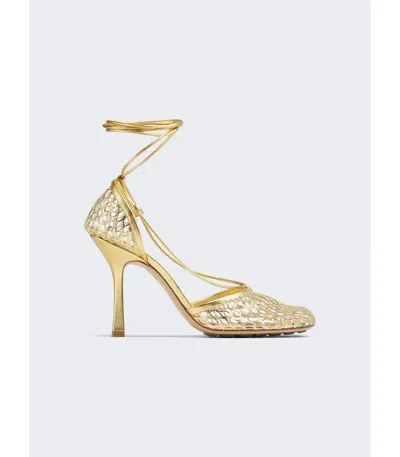 Bottega Veneta Stretch Lace-up Sandal In Neutrals