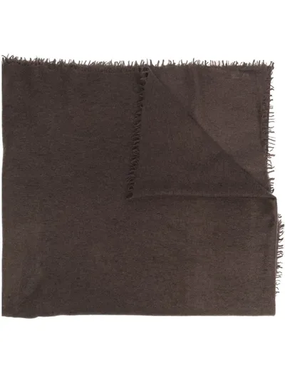 Mouleta Fringed Cashmere Scarf In Braun