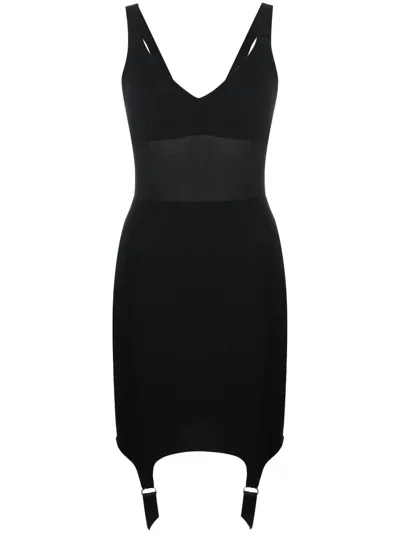 Murmur Bodycon Sweetheart Neckline Dress In Schwarz