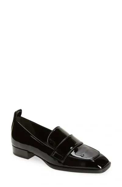 Aeyde Julie Square Toe Loafer In Black