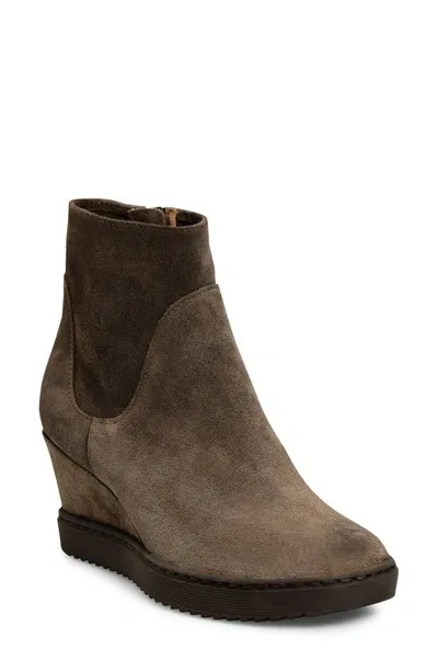 Söfft Shary Waterproof Wedge Bootie In Dark Taupe