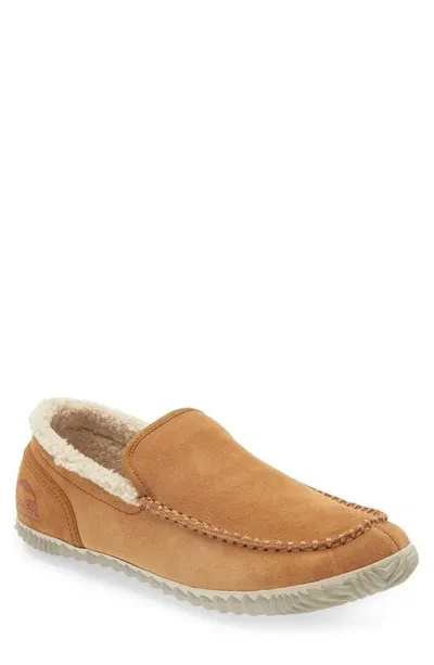 Sorel Dude Faux Fur Lined Slipper In Brown