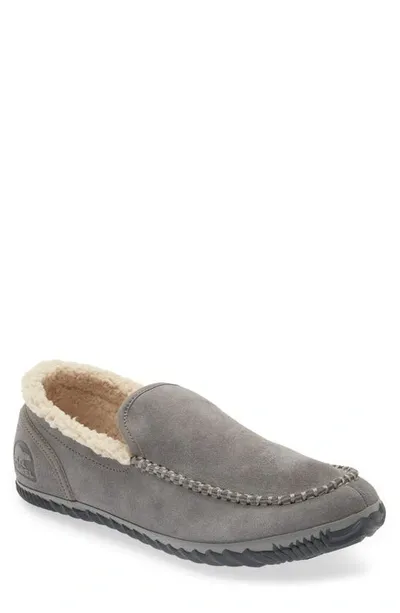 Sorel Dude Faux Fur Lined Slipper In Grey