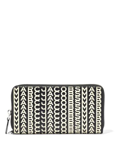 Marc Jacobs The Monogram Continental Wristlet Wallet In Black