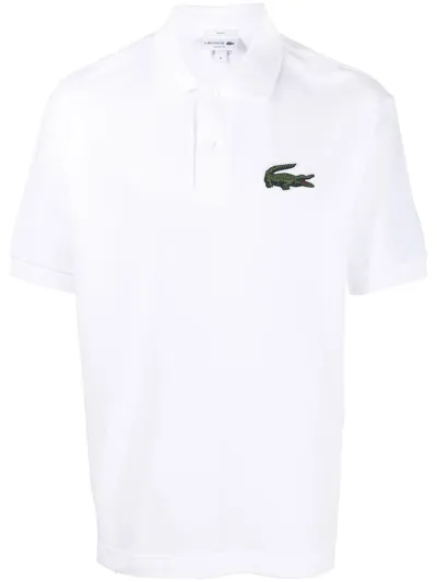 Lacoste Embroidered-logo Short-sleeve Polo Shirt In Weiss