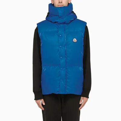 Moncler Lawu Blue Nylon Sleeveless Padded Jacket