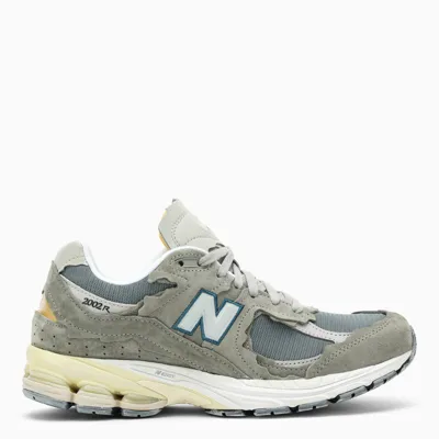 New Balance 2002 Grey Leather And Fabric Trainer