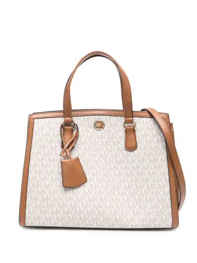 Michael Michael Kors Chantal Logo Tote Bag In Neutrals