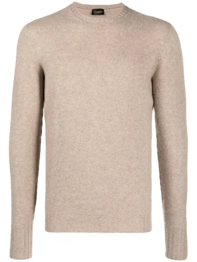 Drumohr Cashmere Crew-neck Jumper In Brown