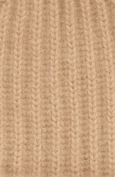 Vince Boiled Cashmere Chunky Knit Beanie In Camel