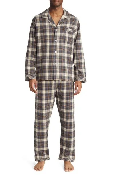 Majestic Holiday Homecoming Cotton Flannel Pajamas In Coffee