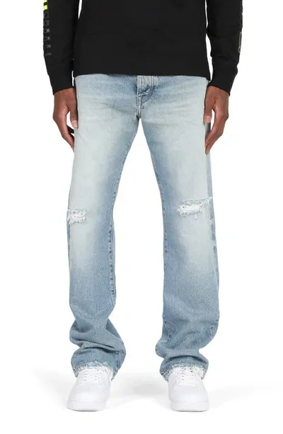 Purple Brand Distressed Straight-leg Jeans In Indigo