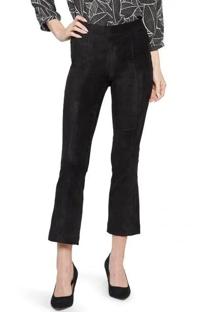 Nydj Pull-on Ankle Slim Bootcut Faux Suede Pants In Langley