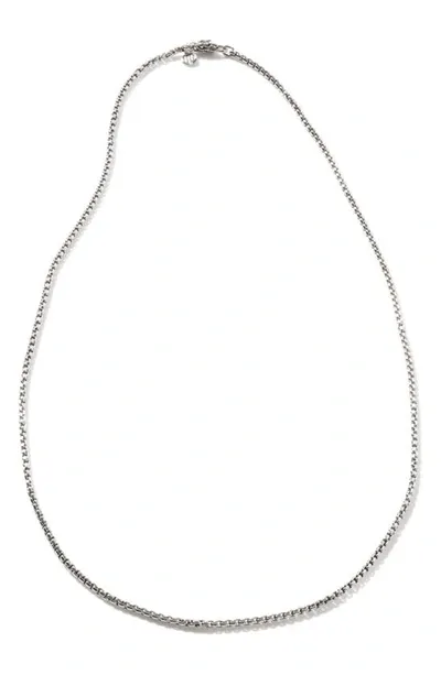 John Hardy Sterling Silver Classic Chain Box Chain Necklace, 22