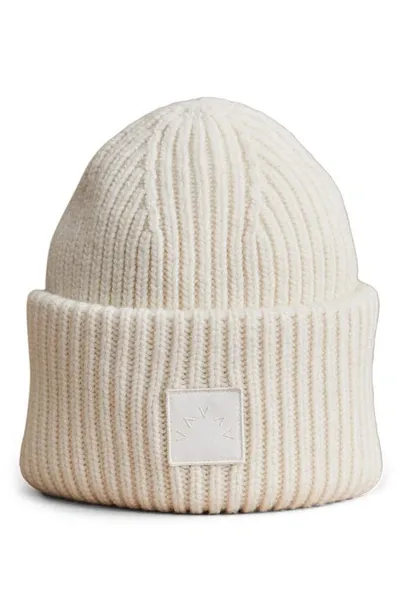 Varley Cresta Merino Wool Blend Beanie In Egret