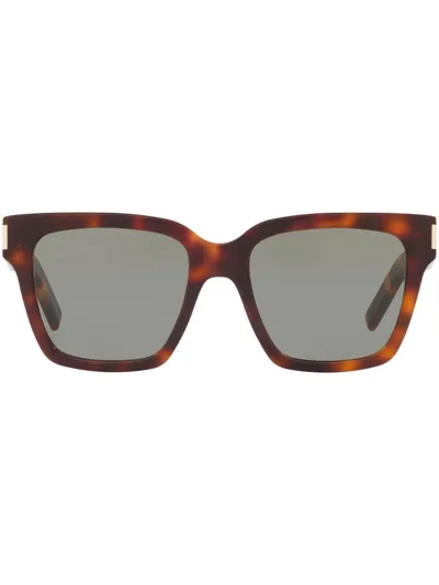 Saint Laurent Square-frame Sunglasses In Braun