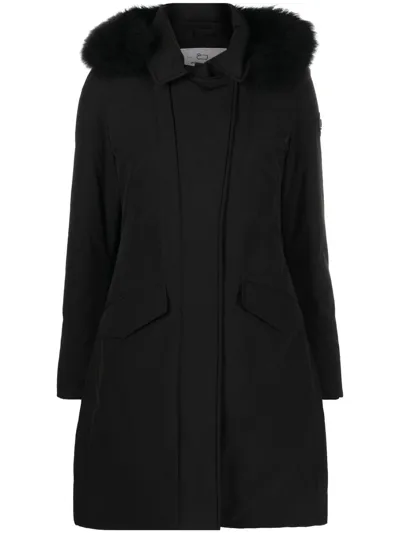 Woolrich Modern Vail Hooded Parka In Schwarz