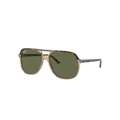 Ray Ban Bill X The Ones Sunglasses Havana On Trasparent Brown Frame Green Lenses Polarized 60-14 In Havana On Transparent Brown