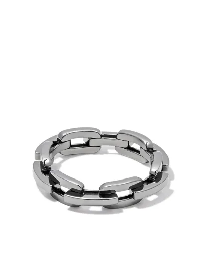 Shay 18kt Black Gold Mini Deco Chain-link Ring