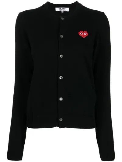 Comme Des Garçons Play Black Heart Patch Cardigan