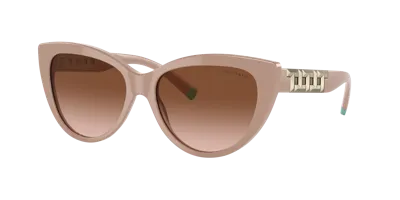 Tiffany & Co Tf4196 Cat-eye Brand-embellished Acetate Sunglasses In Brown Gradient