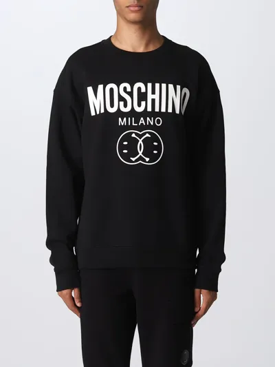 Moschino Couture Double Smiley Sweatshirt In Black