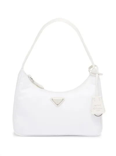 Prada Logo-plaque Mini Bag In White