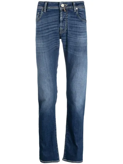 Jacob Cohen Straight-leg Faded Jeans In Blue